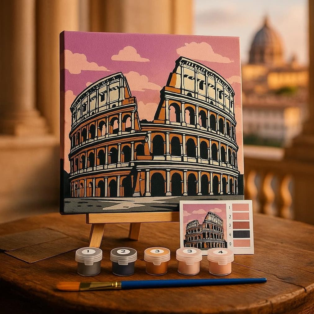 

SFO - DIY Paint By Numbers Kit 1 Set - Colosseum Italy AL