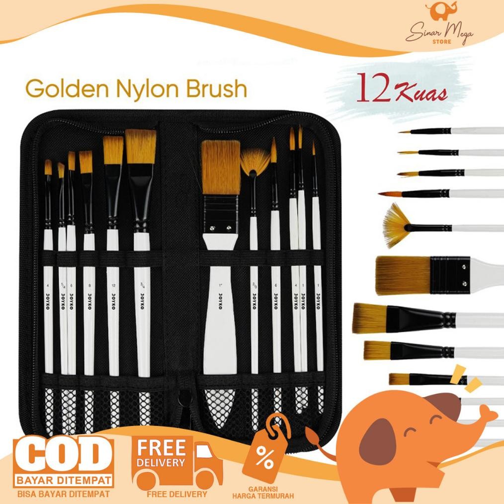 

Joyko Brush Set BRS-18 / Kuas Alat Lukis Set Lengkap / Brush Kuas Cat Air Lukis Acrylic
