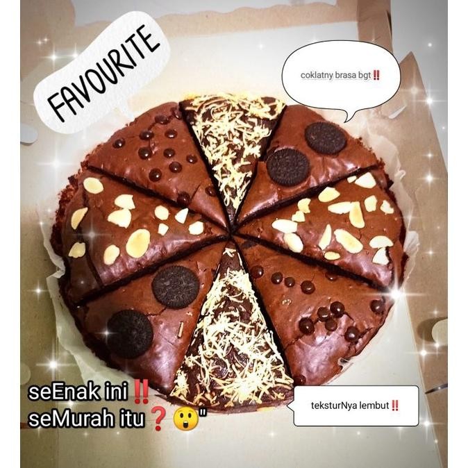 

Kuke Fudgy Brownies Panggang Dark Coklat Model Pizza, Diameter 20Cm Jy-56