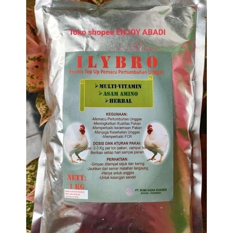 Ily Bro 1 Kg- Suplemen Multivitamin, Asam Amino Dan Herbal untuk Ayam Broiler dan Unggas Pedaging HY