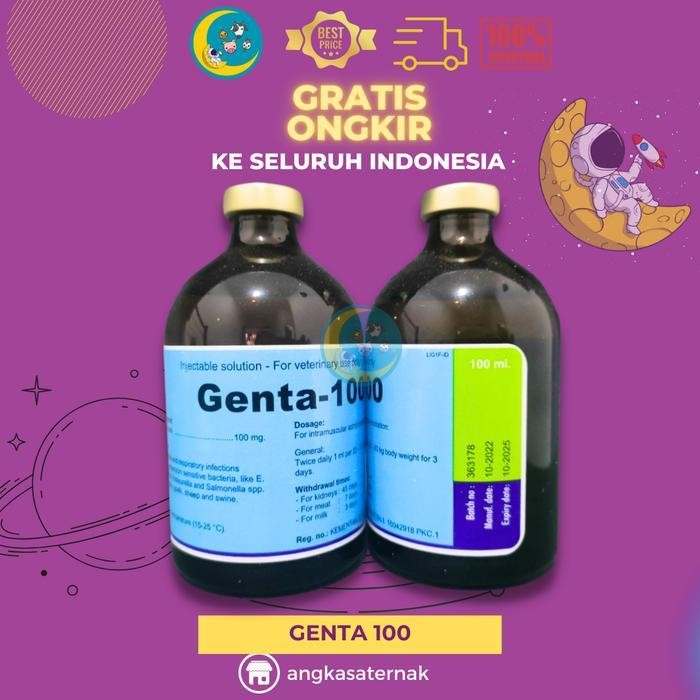 Genta 100 Ml - Obat Hewan Gentamycin