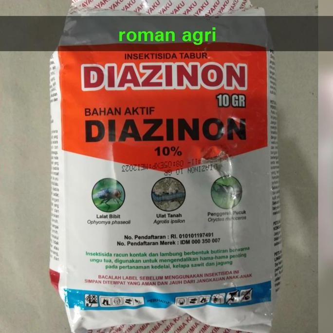 Diazinon 10Gr Isi 1 Kg Insektisida Tabur Anti Uret Larva Kumbang