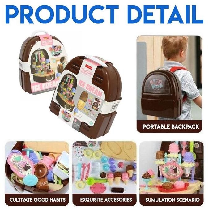 

Miliki Mainan Anak Mainan Ice Cream Gelateria Backpack Series 7F709