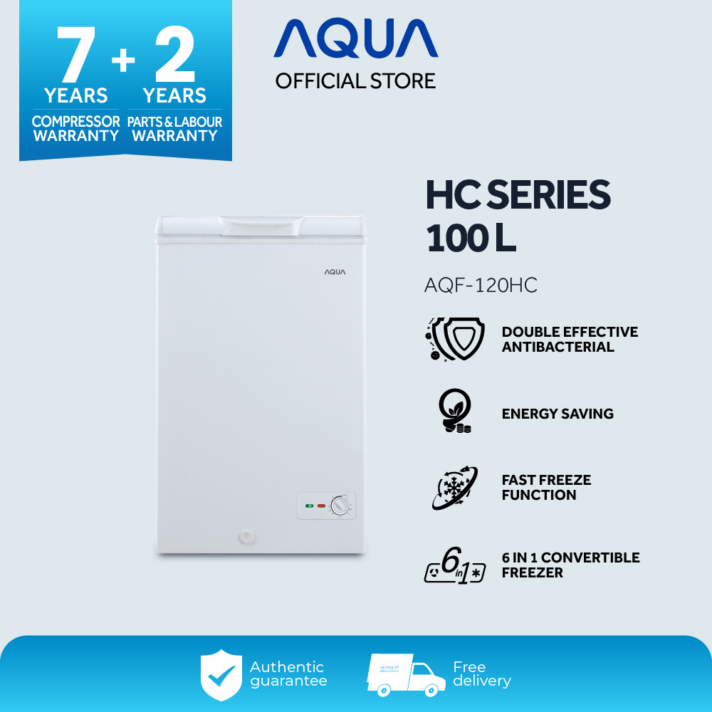 AQUA AQF-120HC CHEST FREEZER 1 DOOR (100 L/WHITE)