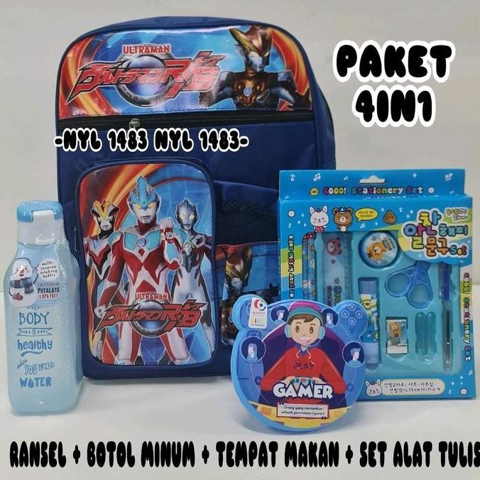 

Miliki Tas Punggung Ransel Sekolah Anak Laki Laki Karakter Hero Tas Set Bonus Alat Tulis Tas Punggung