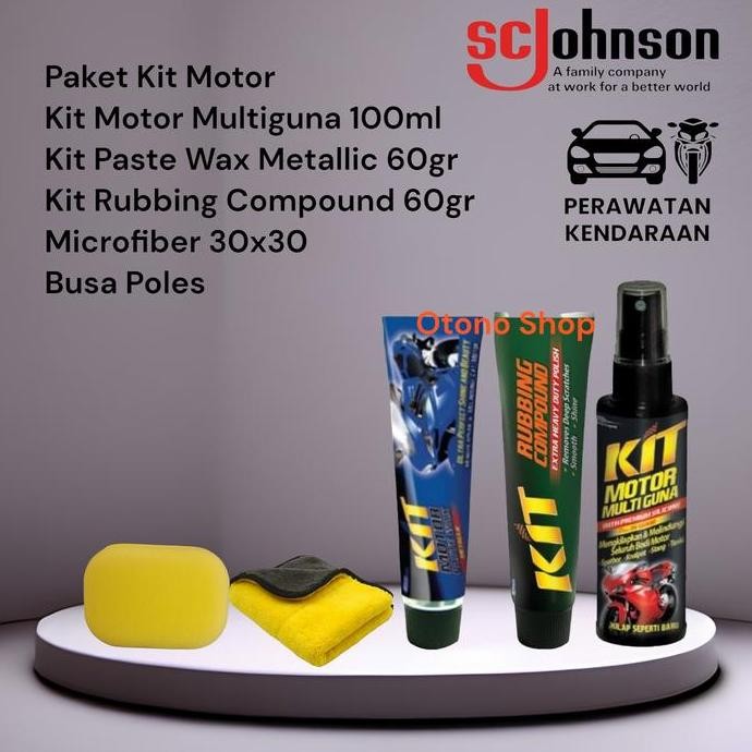Kit Paket Motor-Kit Paste Wax Mettalic,Kit Rubbing Compound