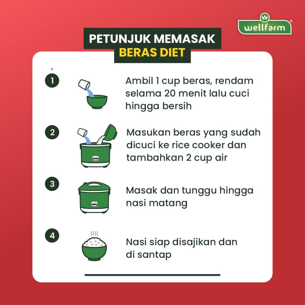 

WellFarm Beras Diet Organik, Paket Bundling Hemat 5Kg