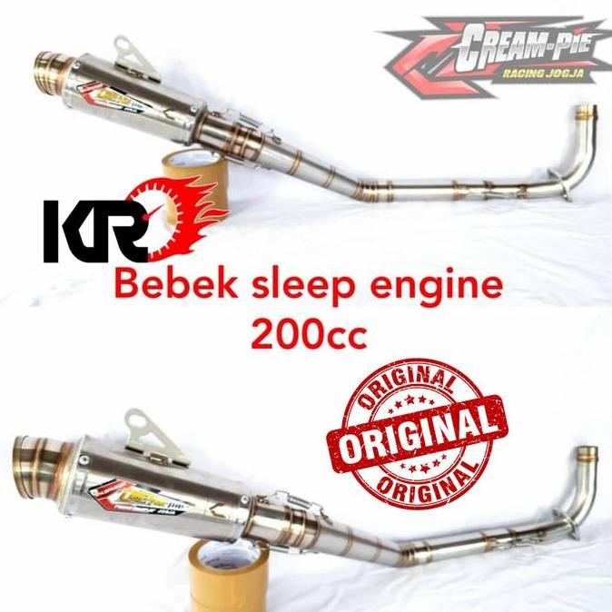 Knalpot Creampie Stainless CP3 jupiter supra Shogun 200Cc Orinal