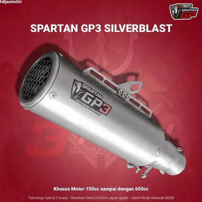 Knalpot Hybrid 3Tech Spartan GP3 Stainless Fullsystem 250cc 2 Cylinder