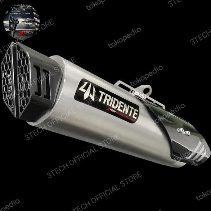 Knalpot Racing 3 suara TRIDENTE F19SS matic aerox nmax pcx vario