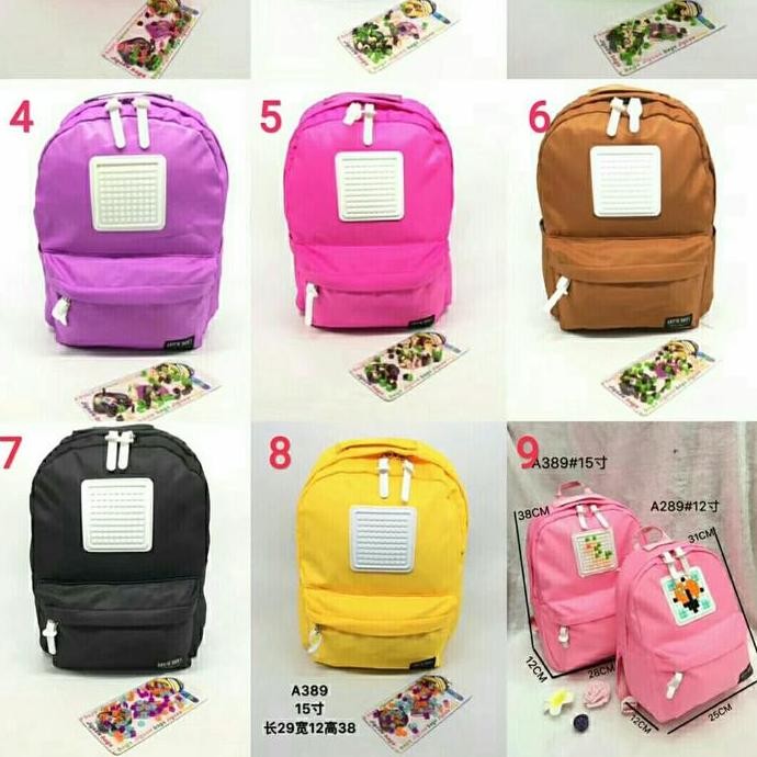 

Terjangkau New Tas Lego Anak Tk - Sd 2Ukuran(12"&15").Harga Ini 12" 31X24X11