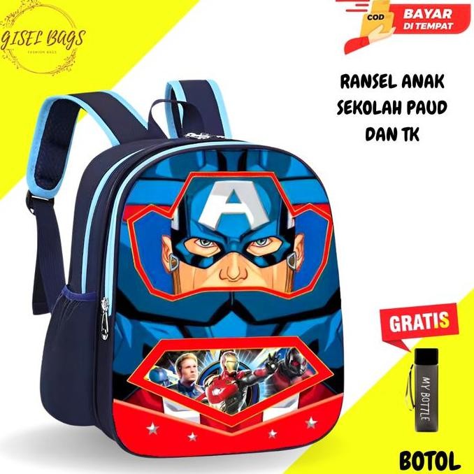 

Miliki Tas Sekolah Anak Laki Laki Tk Paud Sudah Termasuk Botol Minum Produk Import