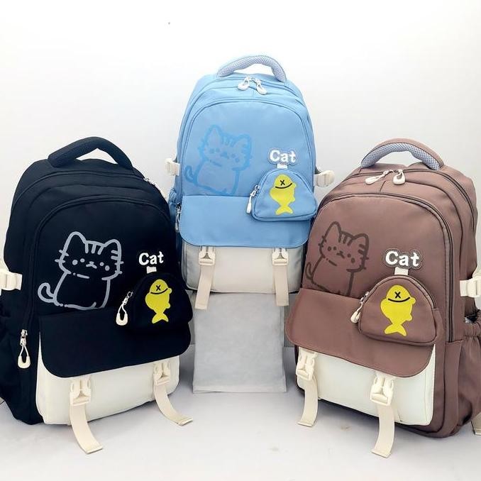 

Spesial Farnell - Tas Anak Sekolah Ransel Korea Tas Punggung Remaja Abg Kuliah Model Terbaru Bonus Pouch Fashion Motif Gambar Kucing Cat 6305