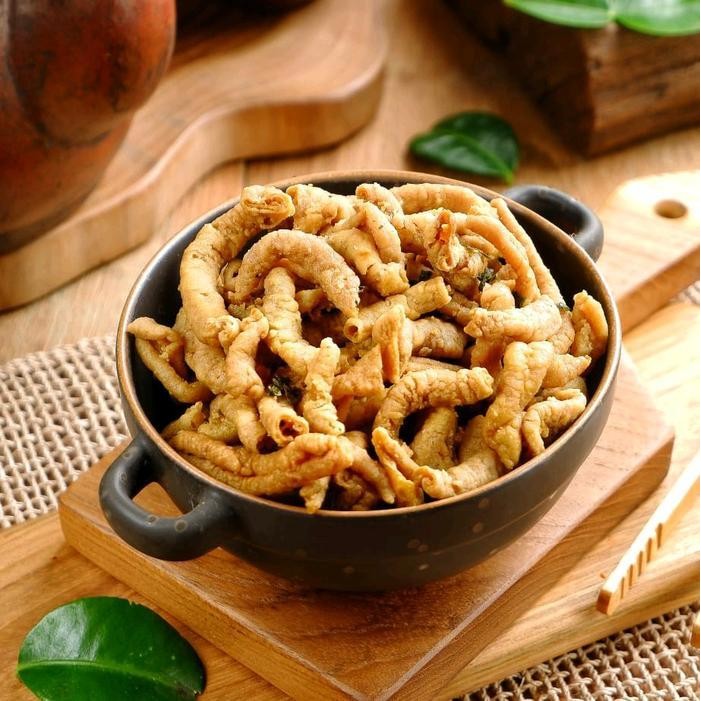 

Cri Kripik Usus Ayam Crispy 250Gr Cemilan Food Makanan Keripik Snacks