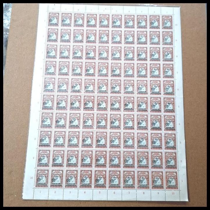 

DISKON PRANGKO METERA* LAMA. C.T. 50 SEN DI ATAS 50 RUPIAH DAN C.T. '66 (1966) FULLSHEET 100 KEPING (10X10) !!!