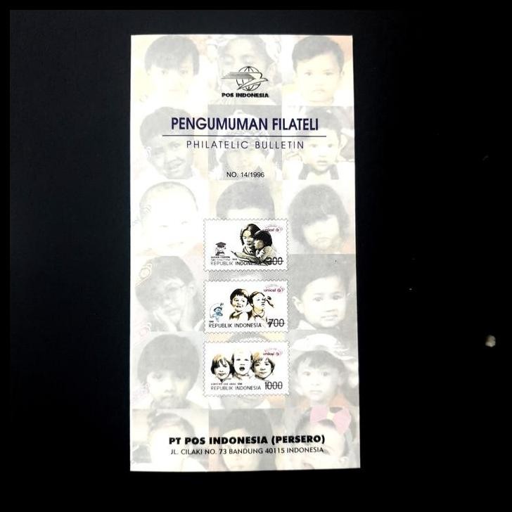 

BEST DEAL PRANGKO INDONESIA. SHP 50 TAHUN UNICEF 1946-1996 CHILDREN FIRST! !!
