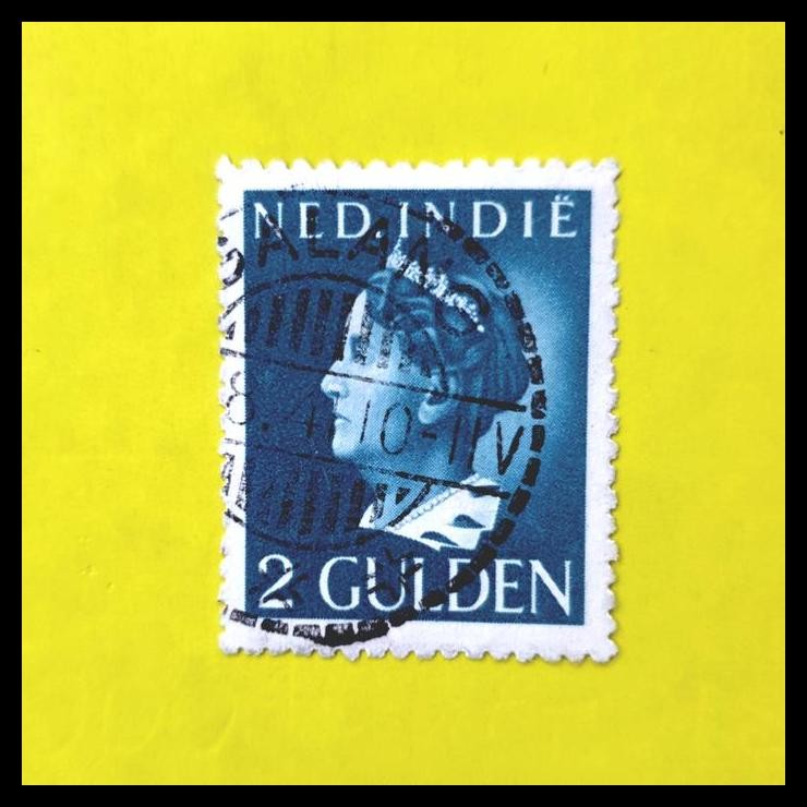 

BEST DEAL PRANGKO NED INDIE N-44. 1941. RATU WILHELMINA 2 GULDEN. CAP POS, GALANG !