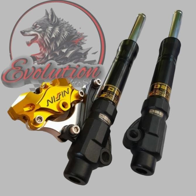 Shock depan REVO - BLADE - SUPRA Paket kaliper 2 piston variasi