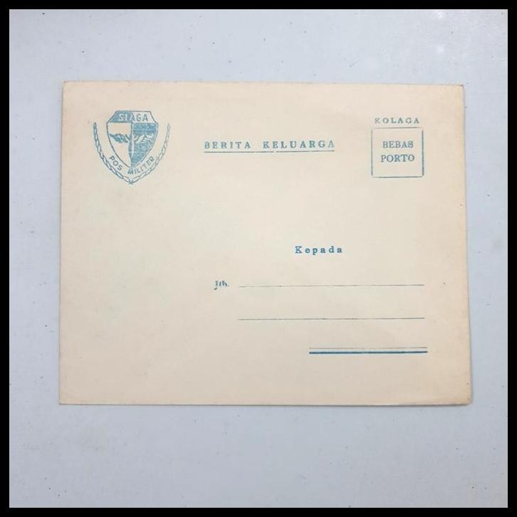 

TERMURAH AMPLOP SURAT RESMI/OFFICIAL POS MILITER SIAGA. KOLAGA ~ BEBAS PORTO UNTUK BERITA KELUARGA. MINT (BELUM TERPAKAI) ISTIMEWA !!