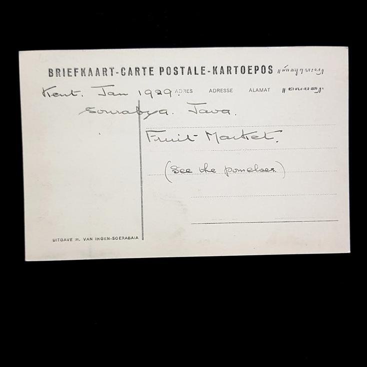 

TERMURAH KARTUPOS PHOTO ZAMAN BELANDA CA. 1929S. PASAR PABEAN, SOERABAJA !