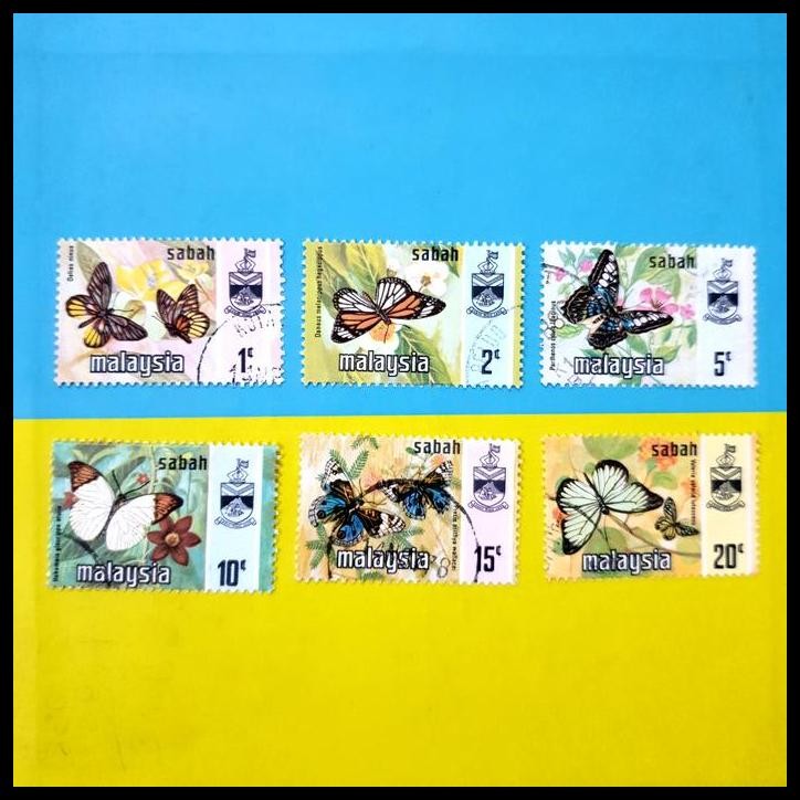 

TERMURAH PRANGKO KUPU KUPU DARI SABAH, MALAYSIA. (6V) KONDISI USED !!!!!