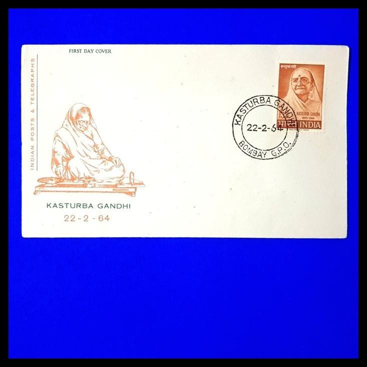

DISKON PRANGKO/PERANGKO INDIA. FDC "KASTURBA GANDHI 1869-1944" !!