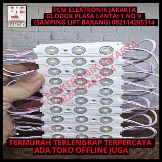 TERMURAH LAMPU LED MODULE STRIP SAMSUNG 3 MATA WARNA PUTIH WATERPROOF 