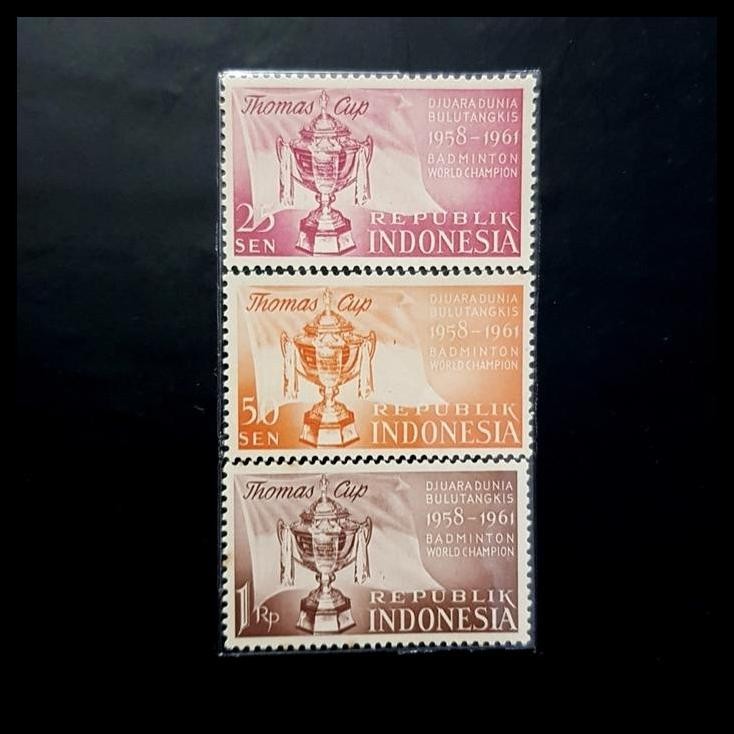 

GRATIS ONGKIR PRANGKO INDONESIA. PIALA THOMAS CUP. JUARA DUNIA BULUTANGKIS 1958-1961