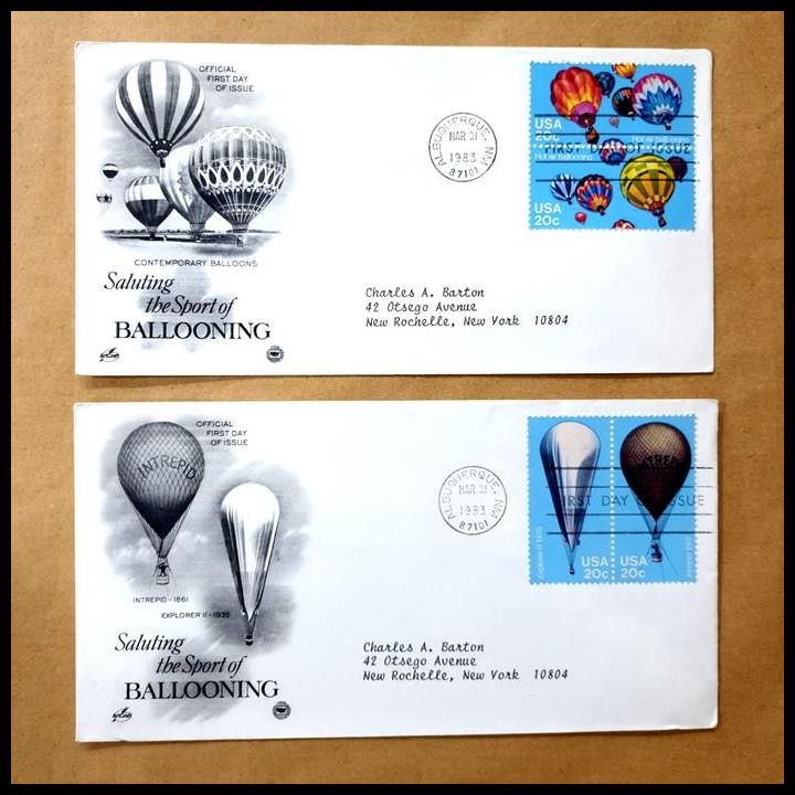 

TERBARU PRANGKO AMERIKA FDC (2) SALUTING THE SPORT OF BALLONING !!!!!!