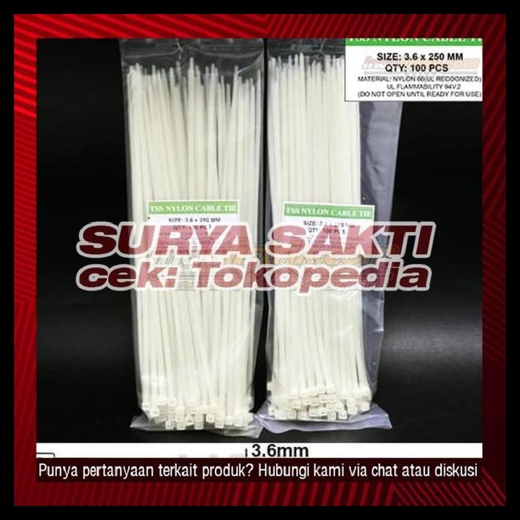 

GRATIS ONGKIR KABEL TIES TSS (3.6 X 250MM) PUTIH !!!!