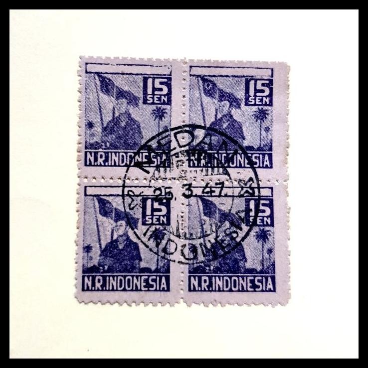 

TERMURAH PRANGKO REVOLUSI SUMATRA 1947. S25 15 SEN B-4 CAP POS MEDAN 25.3.47