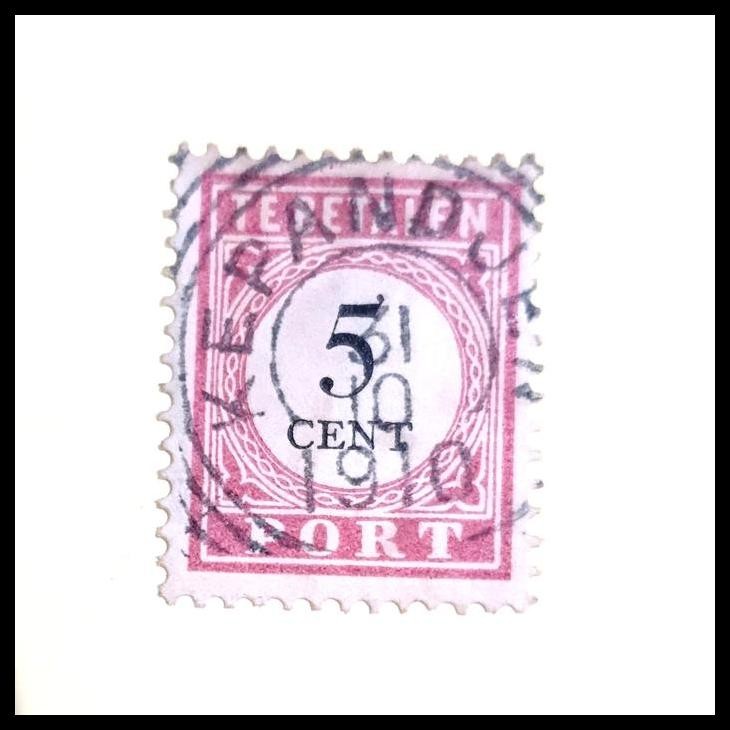 

TERMURAH PRANGKO NED INDIE 1910. NP-3 PORTO 5 CENT. CAP KEPANDJEN 31.10.1910 !!