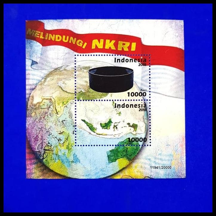 

BEST DEAL PERANGKO/PRANGKO INDONESIA. 2018. SOUVENIR SHEET "MELINDUNGI NKRI" !!!