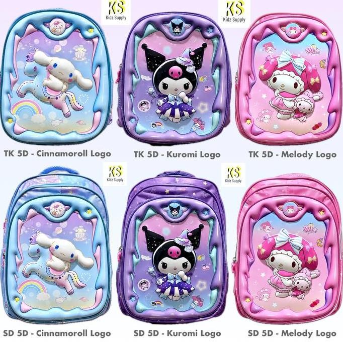 

Miliki Tas Ransel Kuromi Anak Tk Perempuan Gambar Melody Cinnamoroll Sanrio Timbul