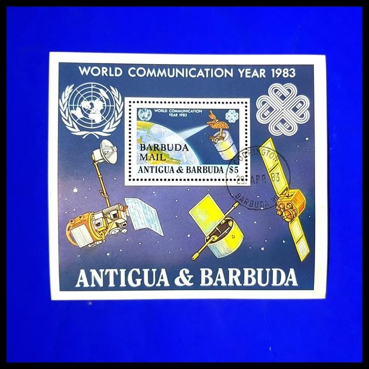 

BEST DEAL PERANGKO LUAR ANGKASA SERI WORLD COMMUNICATION YEAR 1993. BARBUDA MAIL !