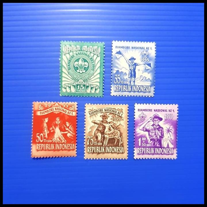 

HOT DEAL PERANGKO/PRANGKO INDONESIA 1955. PRAMUKA. JAMBORE NASIONAL I. SET !!!!