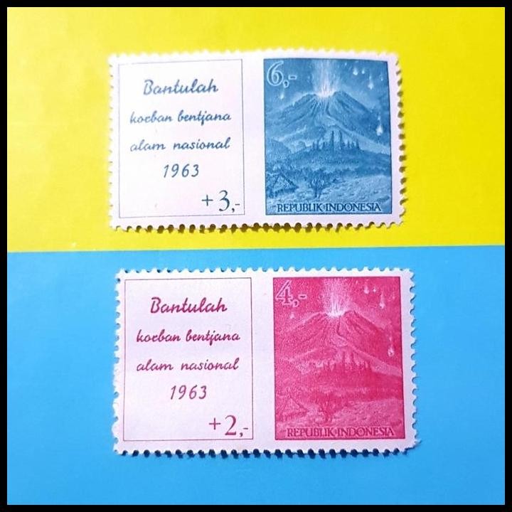 

TERMURAH PERANGKO/PRANGKO INDONESIA 1963. BENCANA ALAM. SET (2V) KAT. 12.000 !!