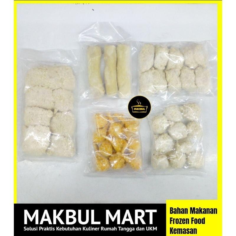 

Cri Bento Halal Mui Chicken Katsu, Egg Roll, Spicy Chicken, Kaki Naga, Shrimp Roll