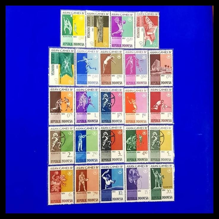 

TERMURAH PRANGKO INDONESIA. ASIAN GAMES KE 4 DI DJAKARTA 1962. SET LENGKAP. LUX !!!!!