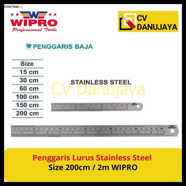 

TERBARU PENGGARIS GARISAN RULLER LURUS STAINLESS STEEL SIZE 200CM / 2M WIPRO !!!!!!