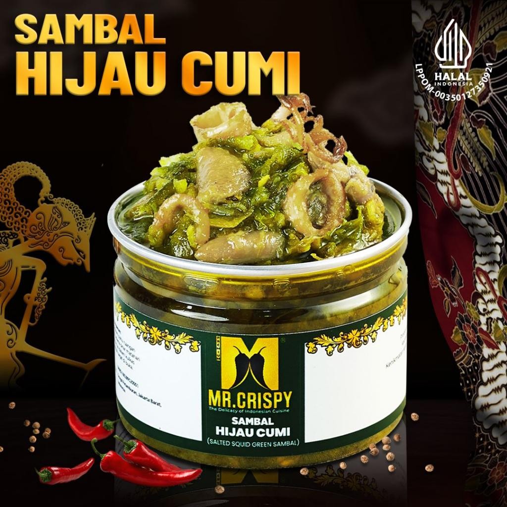 

Cri Sambal Hijau Cumi Pedas Halal Lppom Mui
