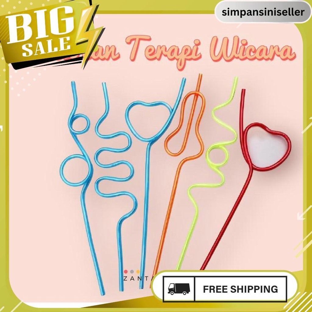 Sedotan Terapi Wicara | Sedotan Ulir | Alat Terapi Wicara | Oral Motor Meledak