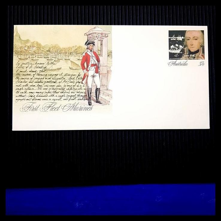 

TERBARU PRANGKO AUSTRALIA. FIRST FLEET MARINES LETTERSHEET