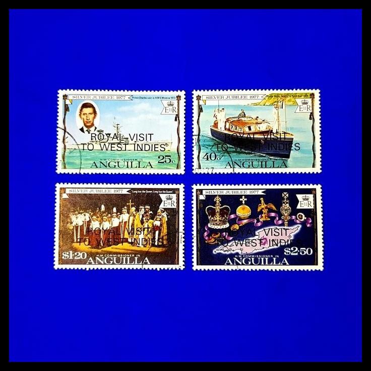 

HOT DEAL PRANGKO SILVER JUBILEE 1977 C.T. ROYAL VISIT TO WEST INDIES. ANGUILLA !!!