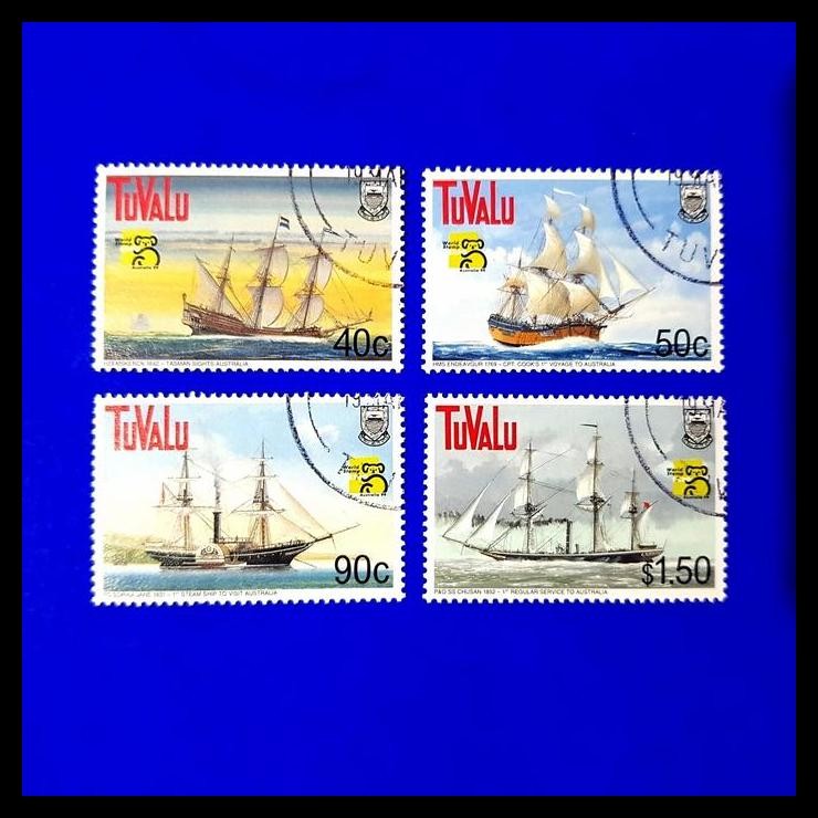 

TERMURAH PERANGKO/PRANGKO MARITIME HISTORY DARI TUVALU (4V) SET. KAT. $4.80 !!
