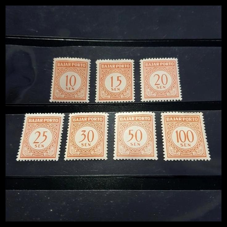 

TERMURAH PERANGKO/PRANGKO INDONESIA. 1958. PORTO P-3. SET. MINT !