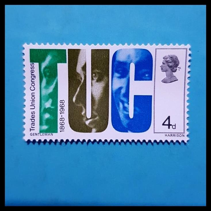 

GRATIS ONGKIR PRANGKO INGGRIS. TRADES UNION CONGRESS 1868-1968 TUC. MNH !!!!!!