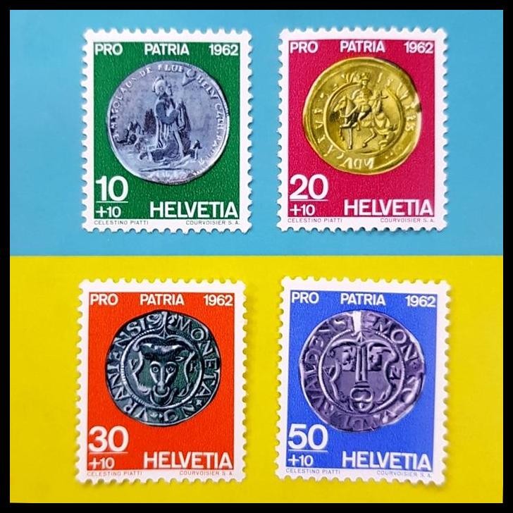 

TERBARU PRANGKO HELVETIA/SWISS. KOIN ANTIK/KLASIK (4V). MNH !!!