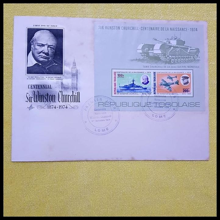 

BEST DEAL PRANGKO SIR WINSTON CHURCHILL CENTENNIAL. FDC SS DARI TOGOLAISE