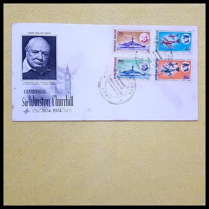 

HOT DEAL PERANGKO/PRANGKO SIR WINSTON CHURCHILL CENTENNIAL. FDC DARI TOGOLAISE